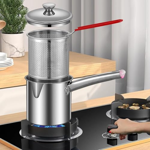 Cestas multiusos de acero inoxidable en olla freidora doméstica compacta 5