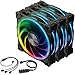 Akasa SOHO AR | Ventilatore RGB indirizzabile da 120 mm | Ventilatore a basso rumore ARGB | Fuction PWM | Cuscinetto a lunga durata MHD | AK-FN108-KT03