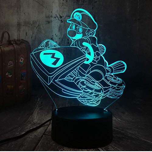 Novelty Game Super Mario Multicolor 3D LED Night Light USB Desk Lamp Home Decor Child Kid Toys Christmas New Year Gift