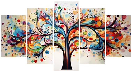 Peinture diamant adulte arbre coloré pour illuminer la décoration de votre salon