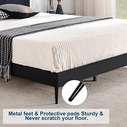 AsKmore-King-Size-Bed-Frame-Velvet-Upholstered-Platform-Bed-with-Decorative-Line-Nailhead-Trim-Headboard-with-Wood-Slat-SupportNo-Box-Spring-NeededEasy-Assembly-Black