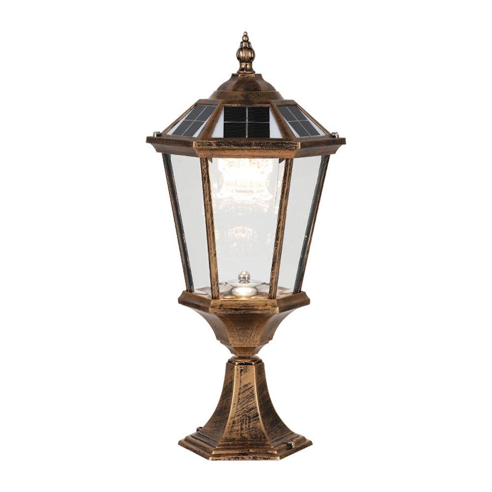 Applique solaire colonne extérieure étanche IP65 luminaire de jardin moderne pour porche
