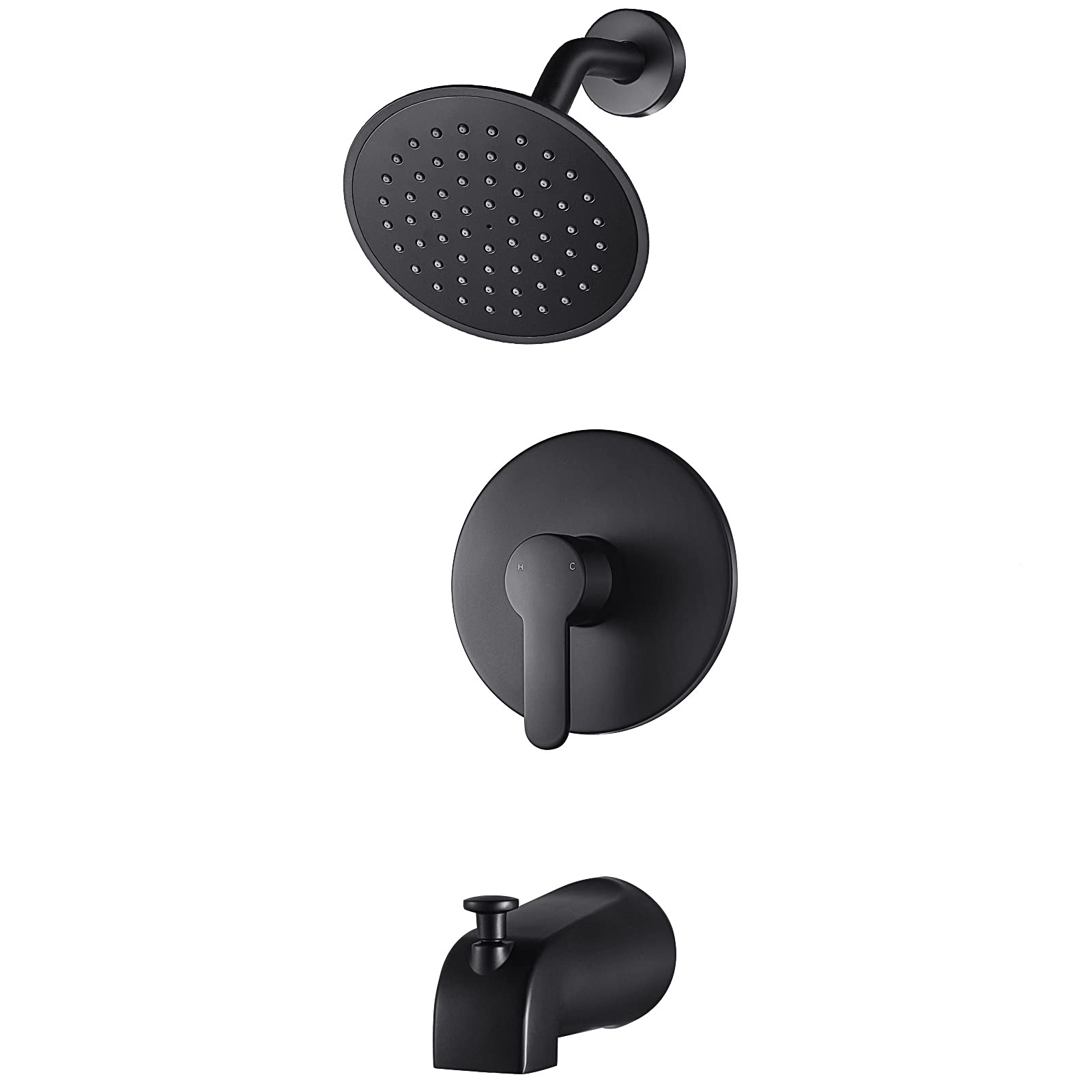 Buy WRISIN Black Shower Faucet Set with Tub Spout, Black Shower Head