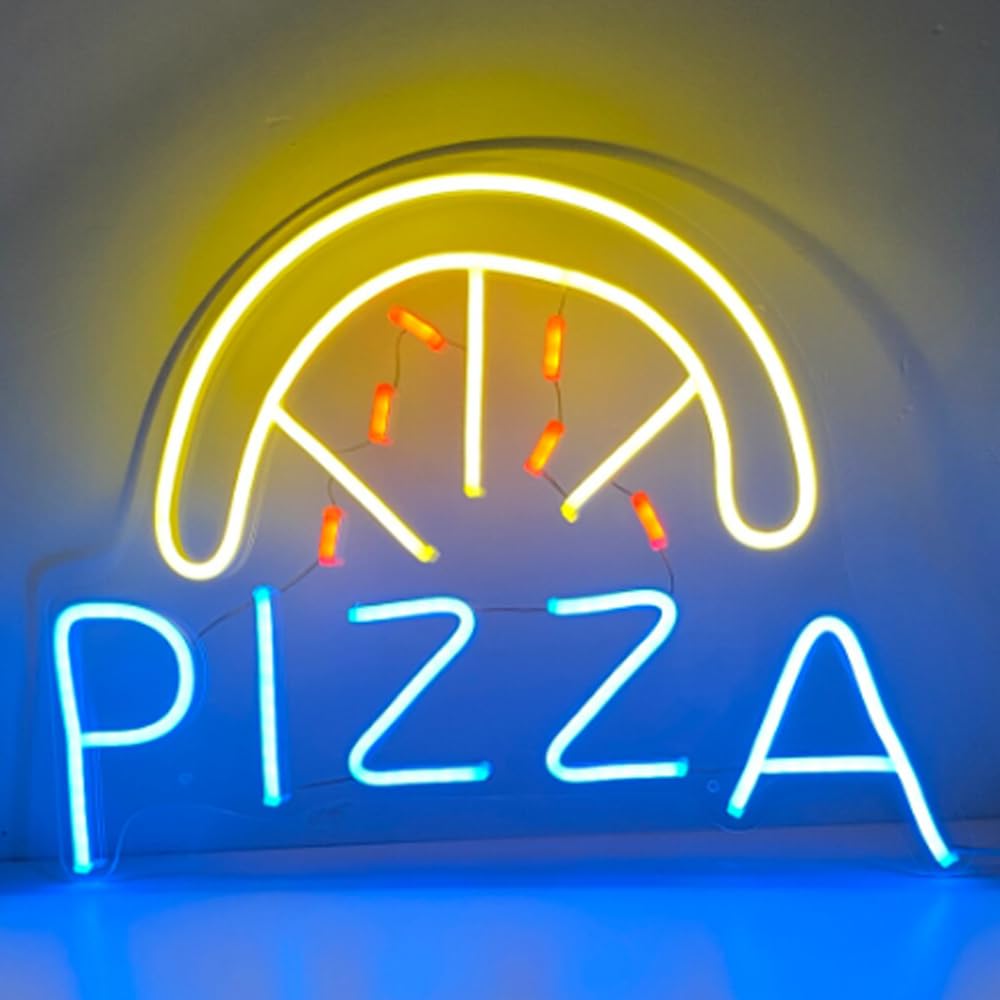 LED Sign Snack Neon Signs Food Led Lights Shop Wall Decorative Popcorn Lamps Pizza Burger Tacos Decoration Light USB Brightness Adjustable
