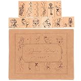 iplusmile Holzstempel Satz mit Cartoon Motiven Selbstgemacht Stempel für Scrapbooking und Tagebuch...
