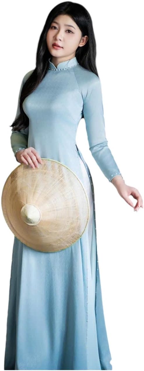 H4 Ao Dai No Pants Ao dai Vietnam Vietnamese Traditional Dress