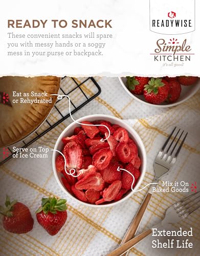 Image of SIMPLE KITCHEN Camping and Outdoors Freeze Dried Strawberries 18 Servings