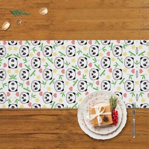 Chemin de table bambou panda lavable pour protéger et décorer votre table - 6