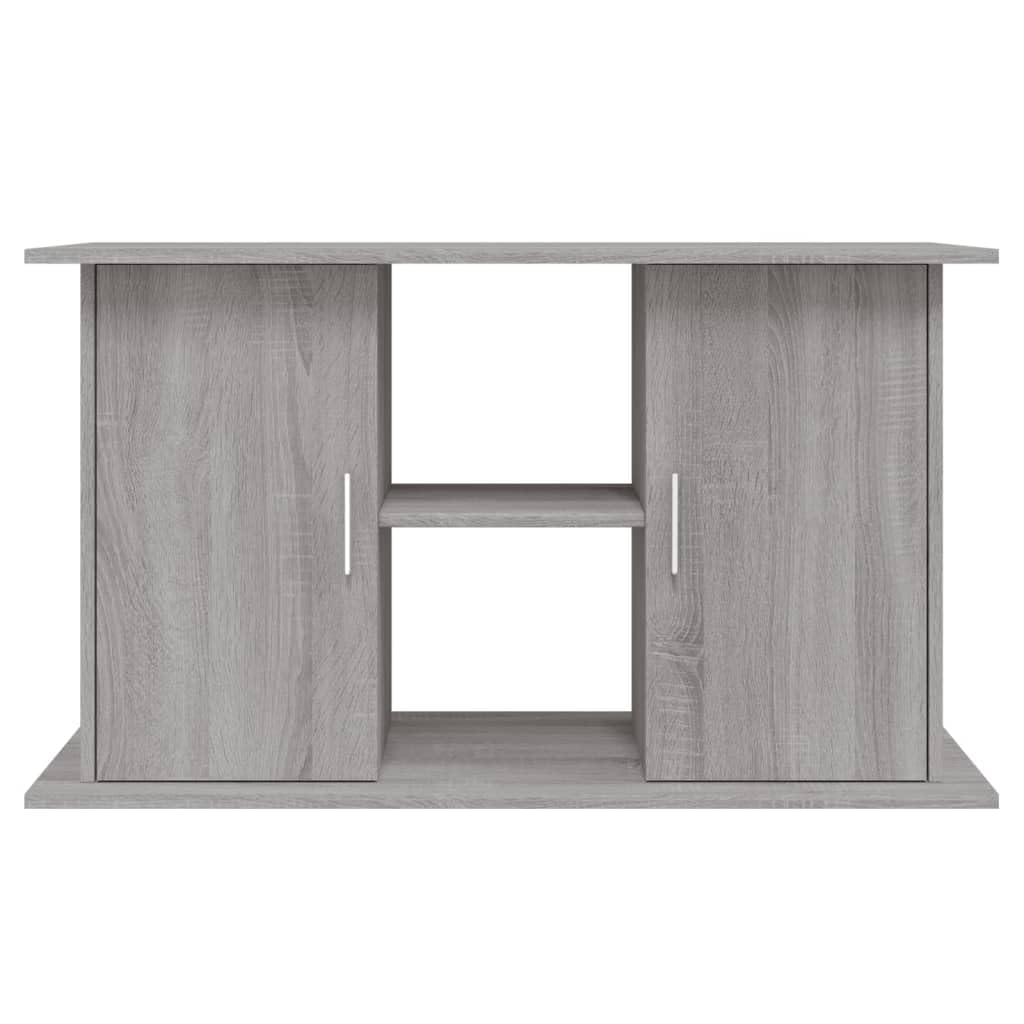 Homgoday Mobiletto per acquario con scomparti e ripiani, Acquario o terrario, Mobiletto per acquario, Tavolo per acquario, Supporto per acquario, Terrario, Grigio Sonoma 101x41x58 cm, Materiale legno