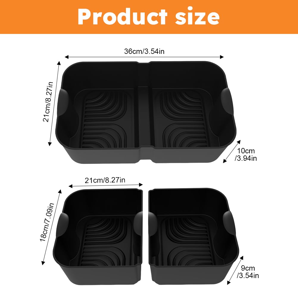 3 pezzi accessori per friggitrice ad aria calda, compatibili con Ninja Foodi AF500 da 10,4 l, stampo in silicone riutilizzabile, friggitrice ad aria calda, stampo in silicone per ninja AF500EU