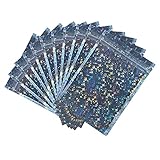 Holographic Bags 4x6 Inch,100PCS Star Pattern Resealable Mylar Zipper Bags for Food Storage Candy Wrap Jewelry Lip gloss