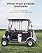 KEMIMOTO 600D Golf Cart Enclosure 2 Passenger Up to 54'', Fadesafe Golf Cart Rain Cover Waterproof, Roll-Up Dual Zipper Door Design Compatible with Club Car Precedent/Tempo/Onward, EZGO, Black