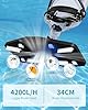 2025Upgraded Cordless Pool Vacuum for Above Ground,LED Display&11.5" Wider Head,Handheld Pool Spa Vacuum Cleaner for Inground Pools Hot Tub,Rechargeable,up to 19.5 GPM for Leaves,Debris,Shallow Steps