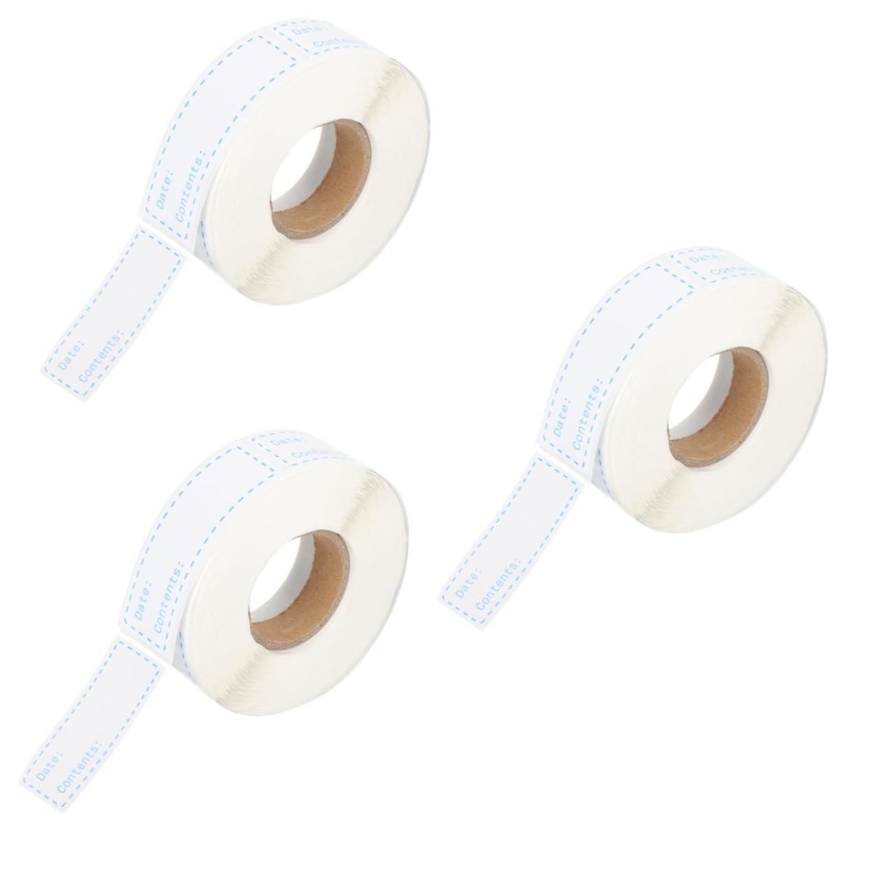 NUOBESTY Lot De 3 Étiquettes Autocollantes pour Réfrigérateur Faciles À Décoller pour Conserver Les Aliments pour Canettes Bocaux Bouteilles Cuisine Autocollants Amovibles 2 Rouleaux X 3