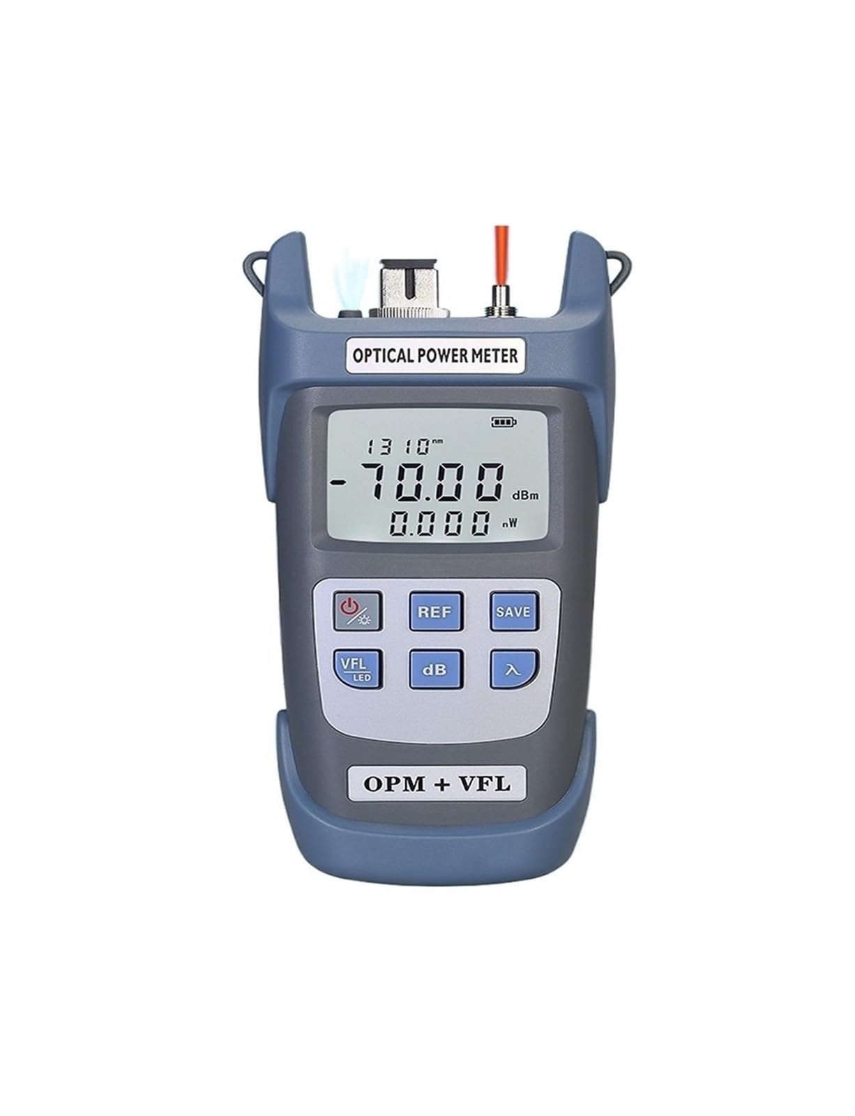Dikkac Aua-710B 30Mw Fiber Optic Cable Tester, All-In-One Optical Power Meter With Visual Fault Locator，Optical Fiber Tester 5Km 10Km 20Km 30Km Vfl 1/10/20/30Mw(Aua-710B 30Mw)