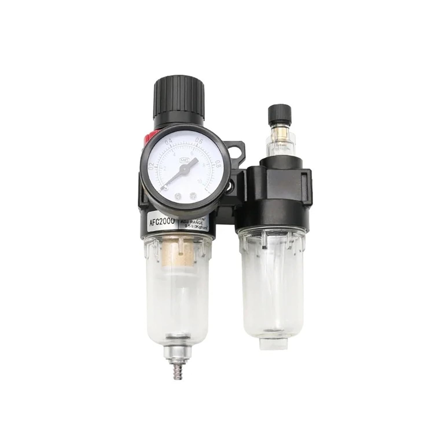 AFC2000 1/4 air Compressor Oil-Water Separator Filter Pressure reducing Valve Trap Valve Spray Gun Pressure reducing Valve(PC 6mm Fitting)
