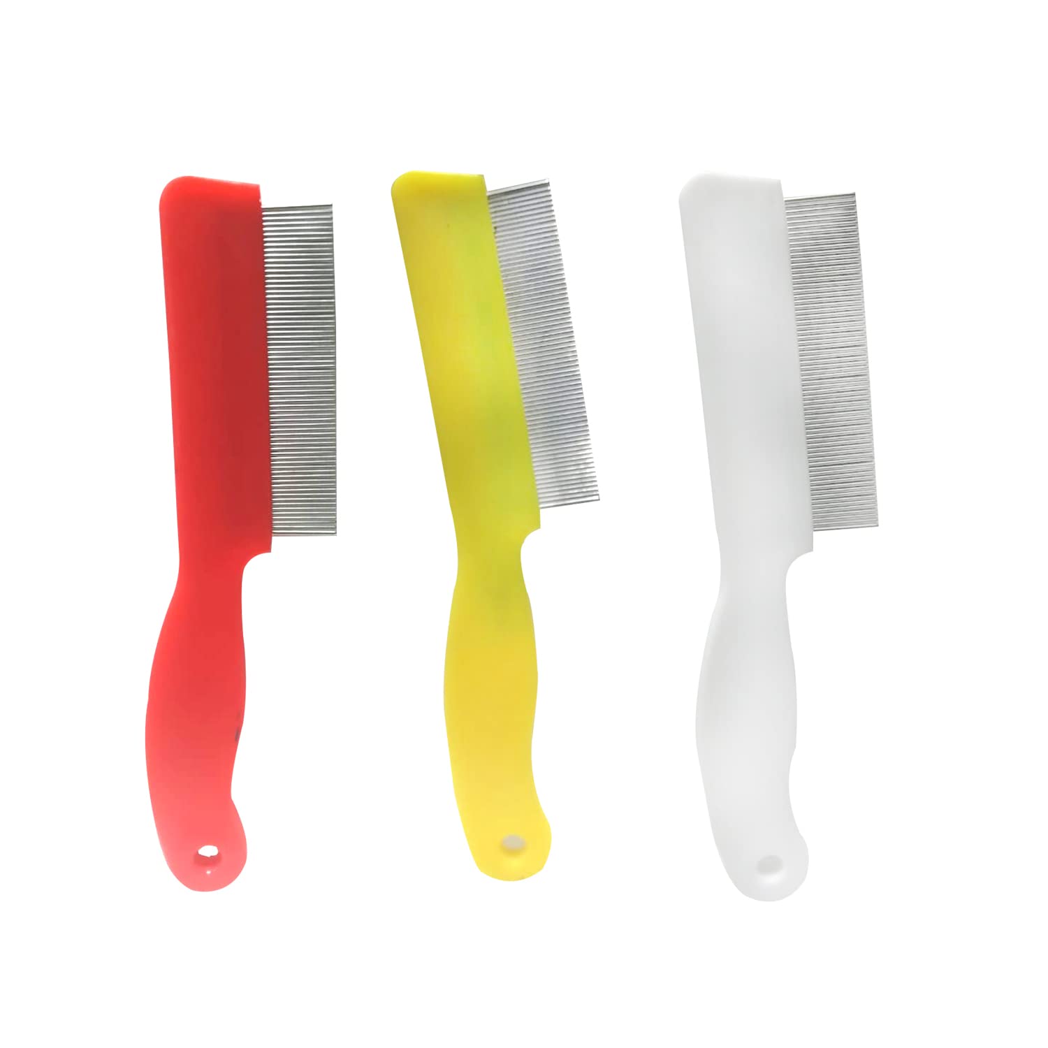 Emily Pets Cat Comb,Puppie Comb,Pet Combs,Metal Dog Comb,Pets Steel Comb,Cat Grooming Comb,5inch Tiny Pocket Friendly Dog Grooming Comb(Pack of 2,Color May Vary)