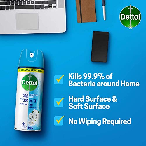 Image of Dettol Original Germ Protection Handwash Liquid Soap Refill, 1500ml & Disinfectant Spray Sanitizer for Germ Protection on Hard & Soft Surfaces, Spring Blossom, 225ml