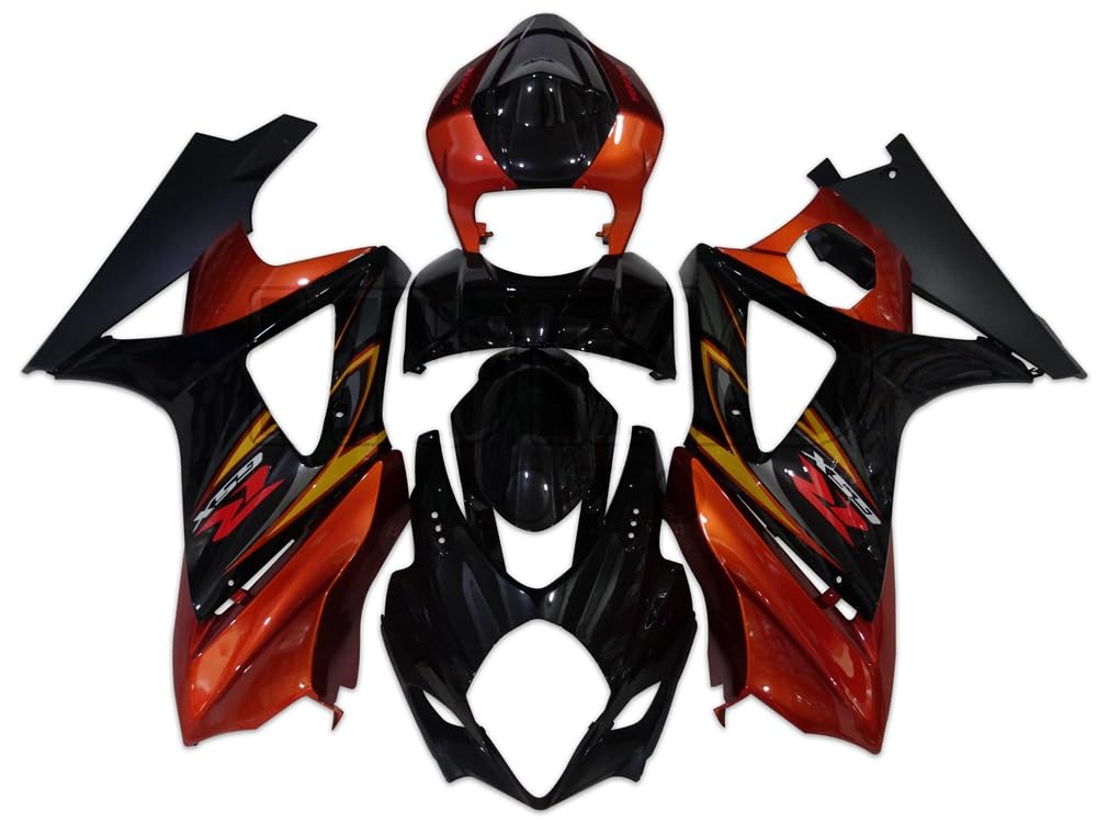 Amazon | オレンジ色 ブラックーフェアリング、GSXR1000 K7 2007 2008