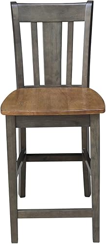 Miniatura 60 de International Concepts San Remo Taburete alto de bar, gris pardo lavado gris topo lavado,Espresso,Marrón,Beige,Negro -,Hickory/piedra