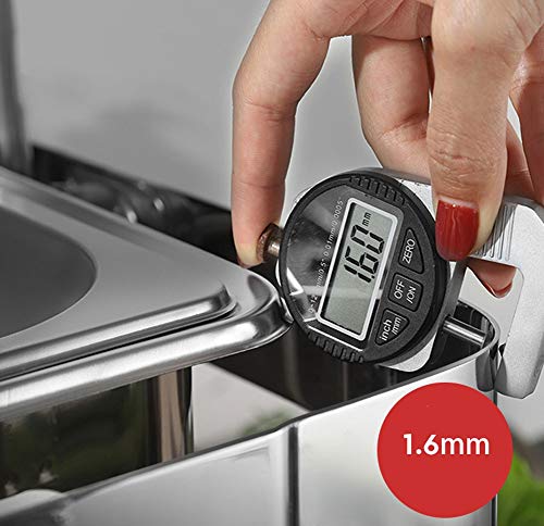 Aprilhp Buffetwärmer Warmhaltebehälter Speisenwärmer Chafing Dish Edelstahl, Wärmebehälter, Chafer Set Buffet-Server für… – Bild 8