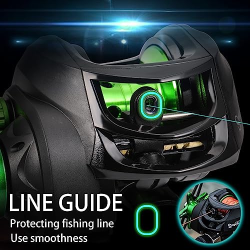 Image of Sougayilang Baitcasting Fishing Reels, Super Smooth Baitcast Reel with Magnetic Braking System Casting Reel-Right Handed