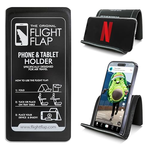Flight Flap Handyhalterung Flugzeug – Flexibler Handyständer & Handyhalter für Flugreisen – Handyhalterung Tisch & Schreibtisch – Handy Halter für Reisen, Smartphone Ständer & Phone Holder Kompakt