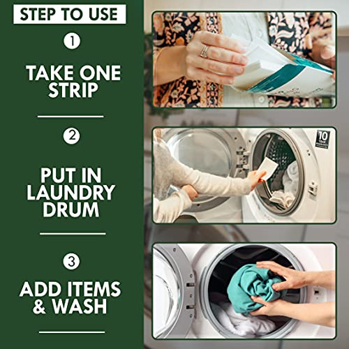 Eco Living Club Laundry Detergent Sheets Hypoallergenic, Eco-Friendly, Biodegradable, Plastic Free, Paraben And Cruelty Free, Travel Friendly Eco-Strips (40 Load) (Unscented) #TOP5