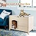 Petsfit Folding Litter Box Enclosure, No Tools Required for Assembly, Cat Litter Box Furniture Hidden, Fit Most of Litter Box, Dog House Cat House, 30