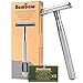 Produktbild Bambaw Rasierhobel Herren | Rasierhobel Metall | Zero Waste Sicherheitsrasierer | Metall Rasierer | Hobel Rasierer Herren | Eco Rasierer Metall | Rasierhobel Rostfrei | Safety Razor | Silber