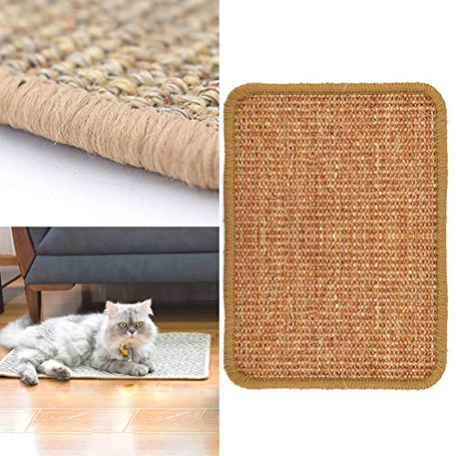 STOBOK Tapete de moagem de sisal de gato para arranhar, tapete antiderrapante para gatos e gatinhos