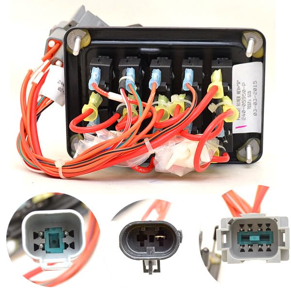 South Bay Pontoon Boat Breaker Switch Panel | Push Button Woodgrain