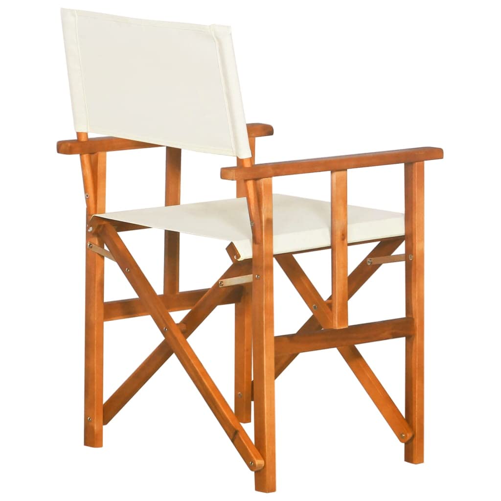 vidaXL 2X Sillas Director Mobiliario Jardín Exteriores Diseño Icónico Resistentes Intemperie Duraderas Cómodas Plegables Madera Maciza de Acacia