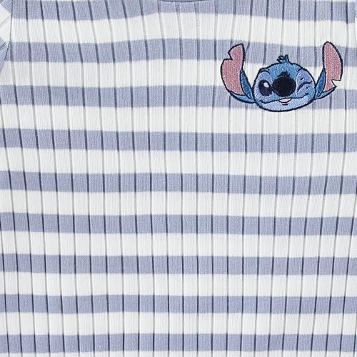 Image of Disney Lilo & Stitch Minnie Mouse Girls Ribbed Short Sleeve Shirt and Shorts Set for Little and Big Kids