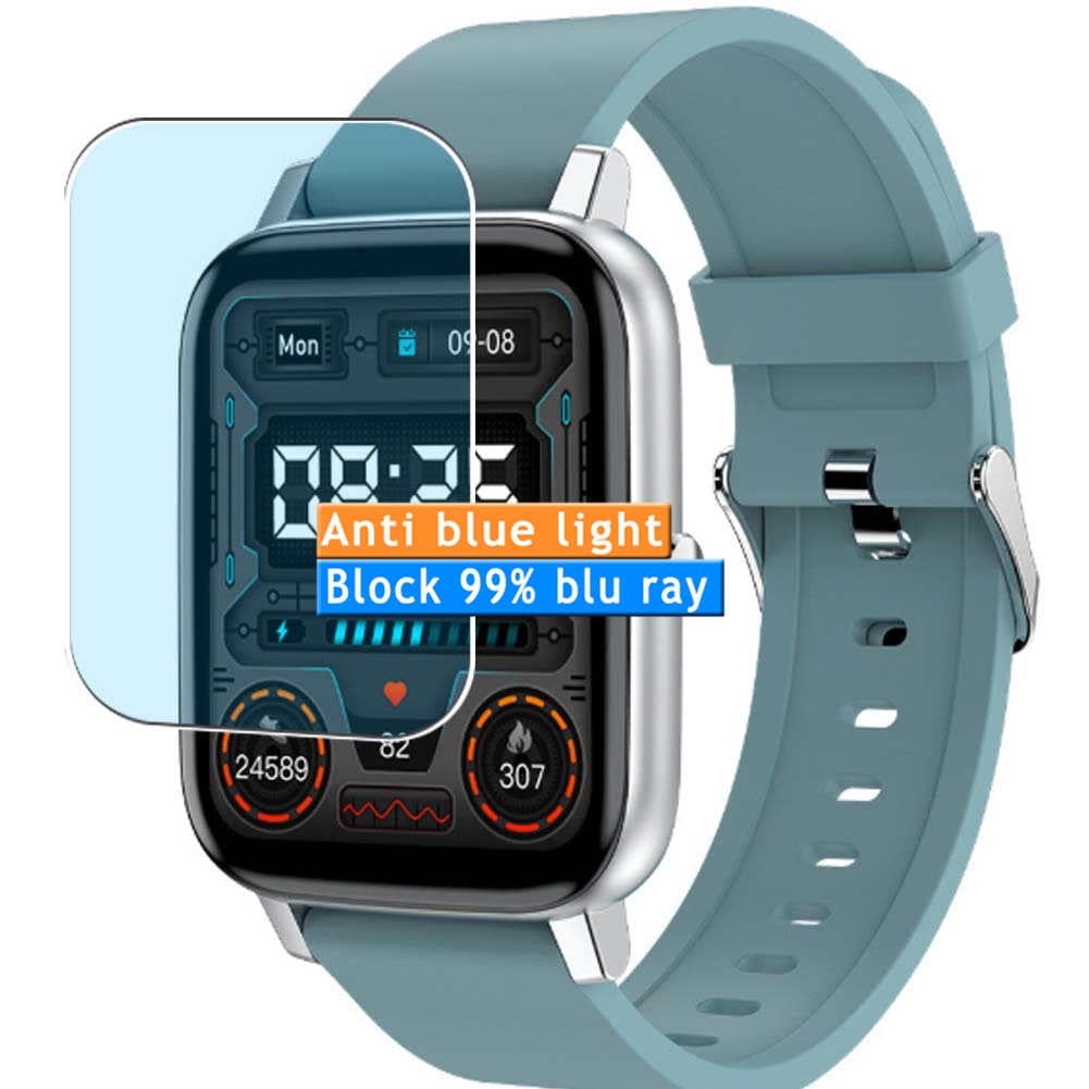 Vaxson 3-Pack Anti Blue Light Screen Protector, compatible with Adhope H80 1.69" smartwatch Smart Watch, TPU Guard Film Protectors Sticker [NOT Tempered Glass] New