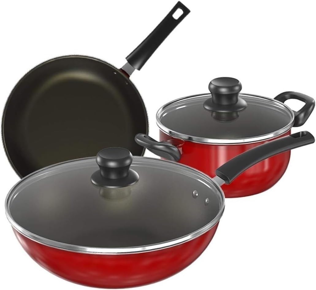 Cookware Cooking Pots, 3 Pcs Stainless Steel Pot Soup Pot Cooking Cookware Non Stick Pan Cooker Kitchen Supplies Kitchen Saucepan Set