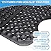 Linoows Bathtub and Shower Mats, 40x16 Inch Extra Large Non Slip Soft Bath Tub Mat with Suction Cups and Drain Holes for Bathroom Floor and Keep Tubs Clean, Machine Washable, Black