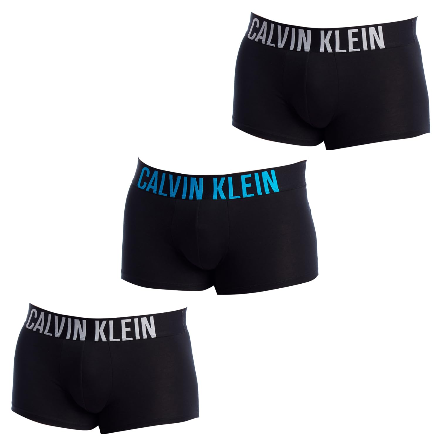 Calvin Klein Confezione da 3 Boxer da Uomo in Cotone Elasticizzato Intense Power Boxers NB3608A