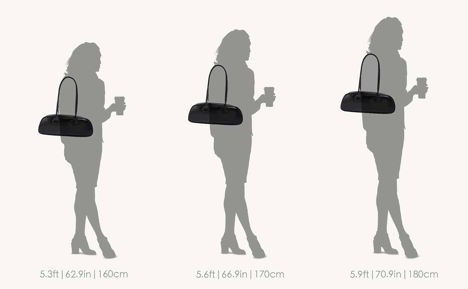 East West Le Teckel Handbag for Women Elegant Genuine Leather Shoulder Purse for Formal Events or Work - Image 5