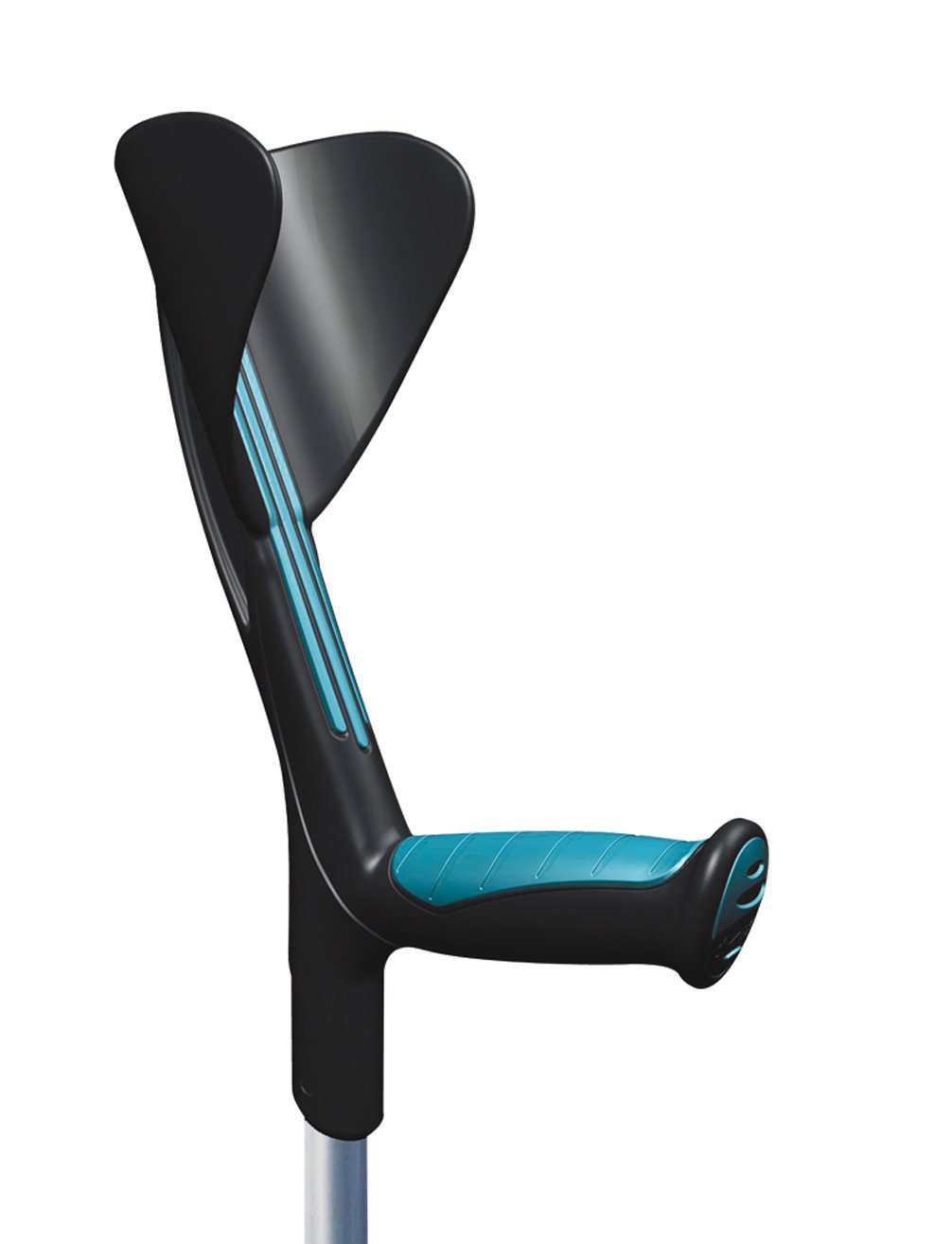 TOROS-GROUP Béquilles (aluminium) Soutien après des blessures ou des opérations Léger, robuste avec poignée ergonomique 1 pièce Turquoise