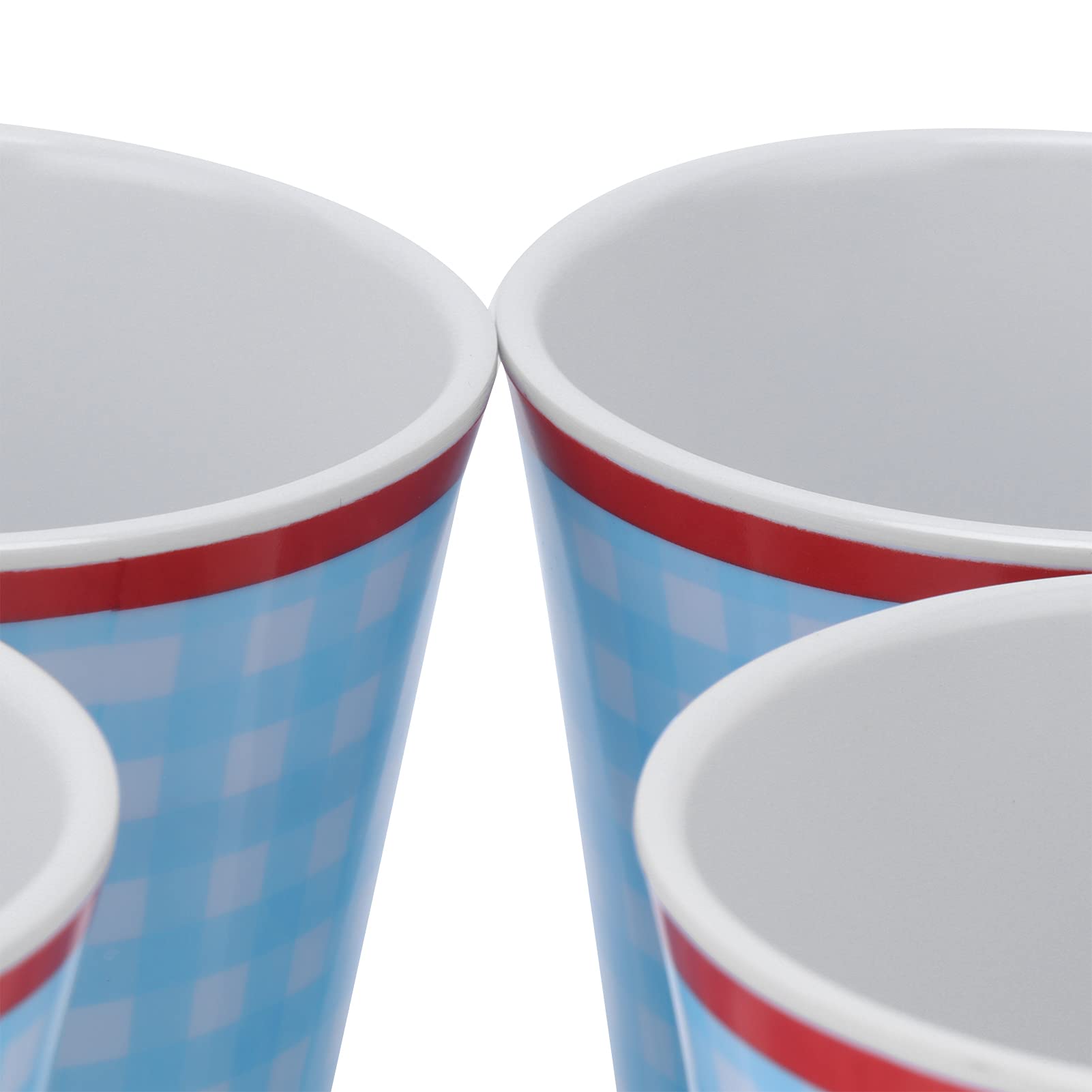 Ensemble de verres à boire Gobelets en mélamine pour enfants Gobelets Gobelets Pique-nique Verres à eau Incassable Jus Drinkware pour Camping Restaurant Beach Party Eau sans BPA pour lave-vaisselle