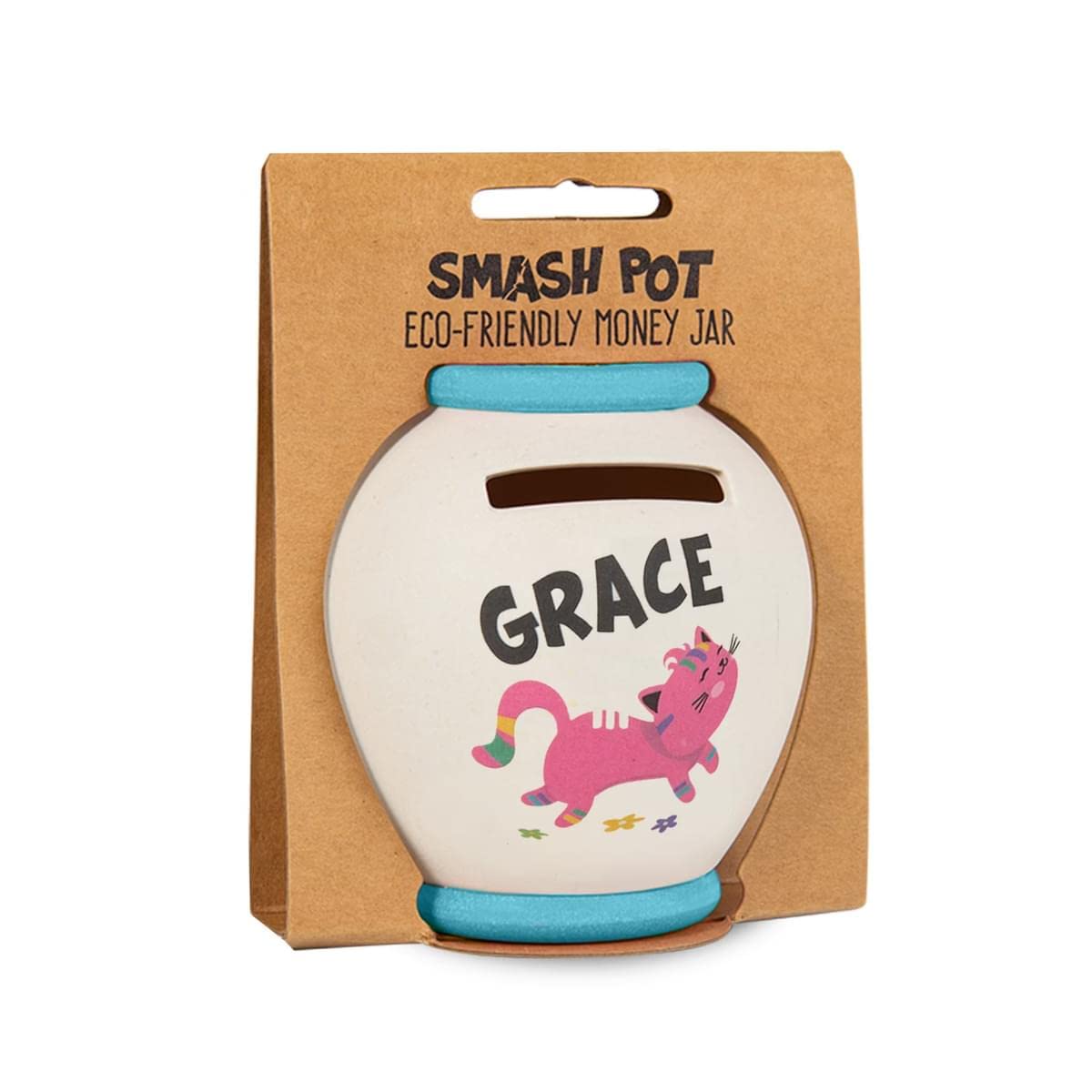 History & Heraldry Personalised Bamboo Smash Pot Money box (Grace)