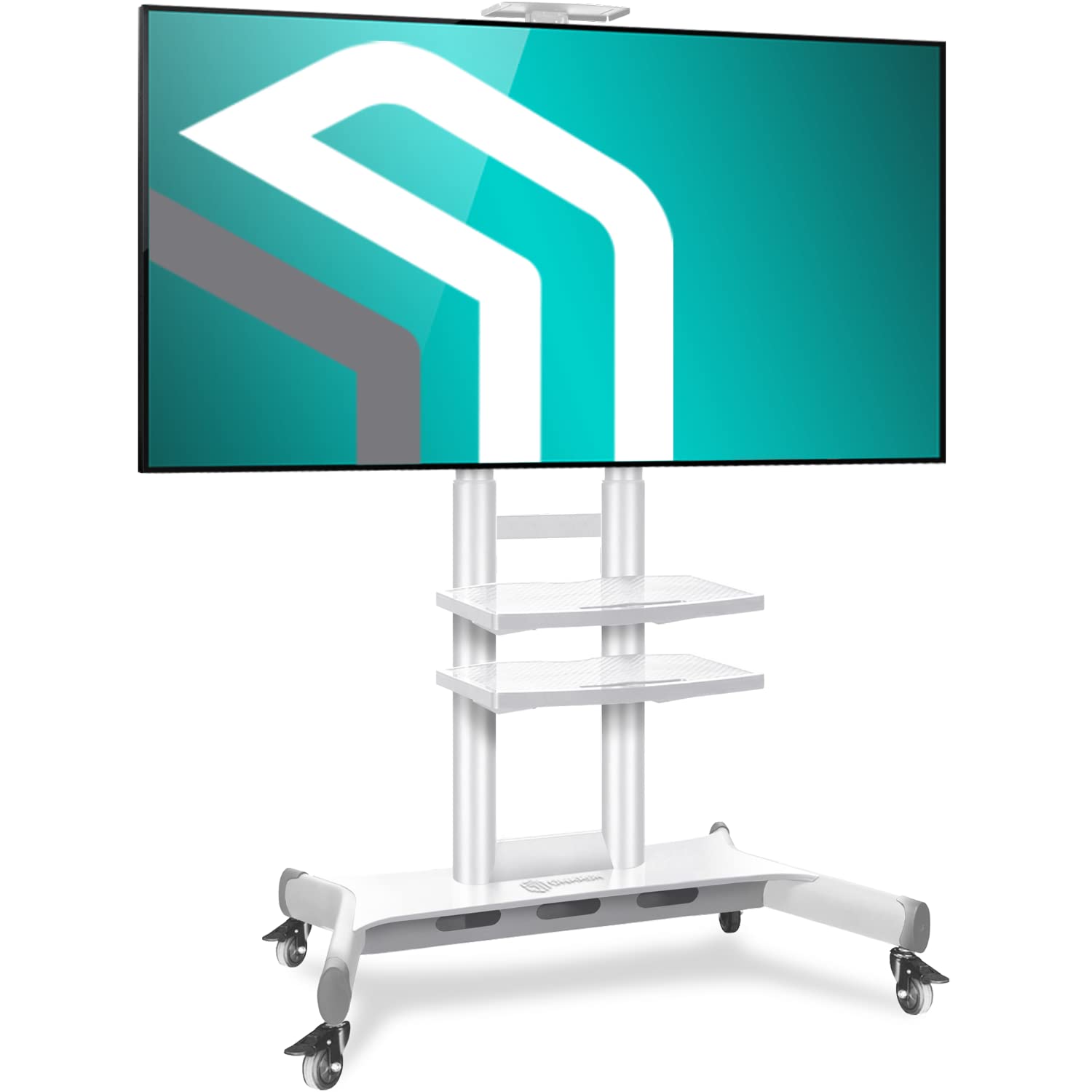 ONKRON Mobile TV Stand with Wheels Rolling TV Stand for 50-83 Inch LED LCD Flat or Curved Screen TVs
