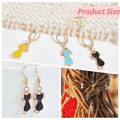 NBEADS 24 Pcs 6 Colors Cat Stitch Markers - Image 4