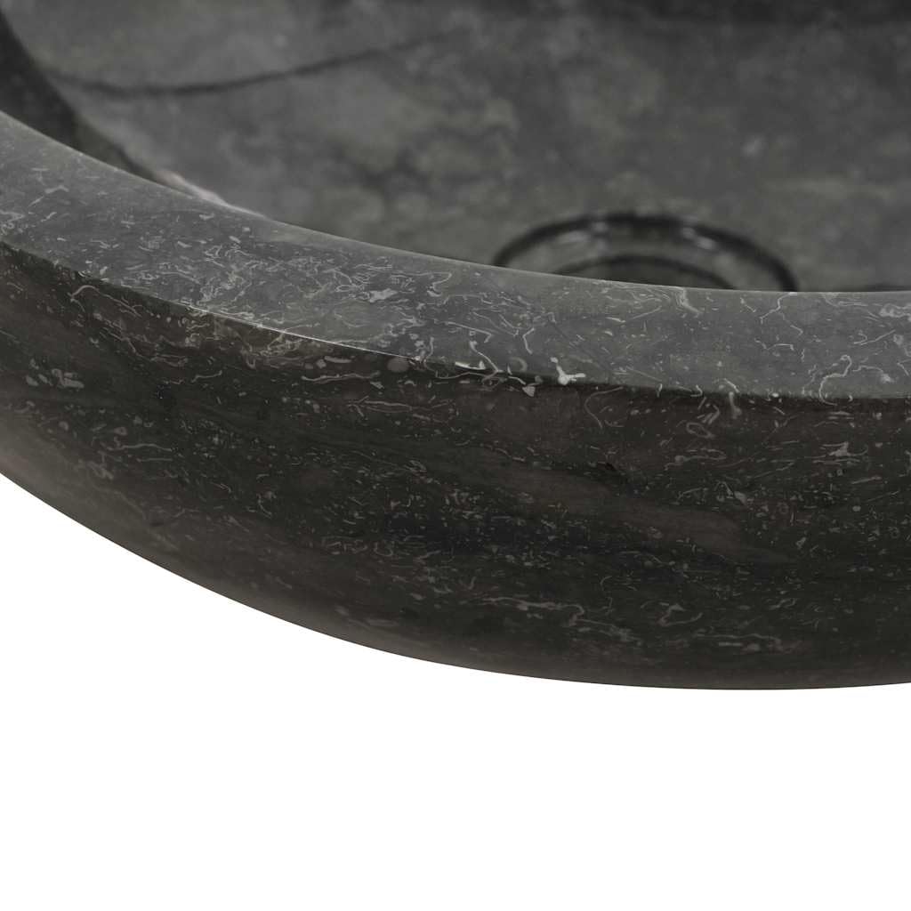 Lavabo in marmo nero, 40 x 12 cm, lavabo da appoggio per ospiti, WC per bagno, ristrutturazione, ristrutturazione