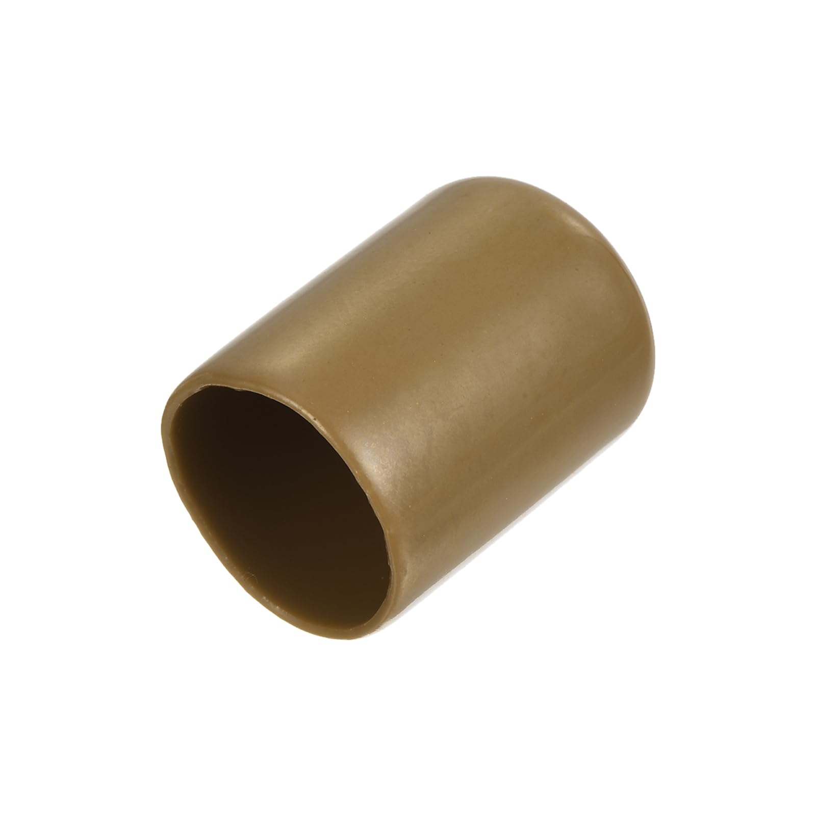 uxcell 20pcs Rubber End Caps 18mm ID Vinyl PVC Round Tube Bolt Cap Cover Screw Thread Protectors Light Brown