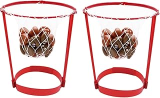 HOOTNEE 2 Sets throwing poo bath basketball hoop novelty toys overhead throwing toy catch the ball modeling