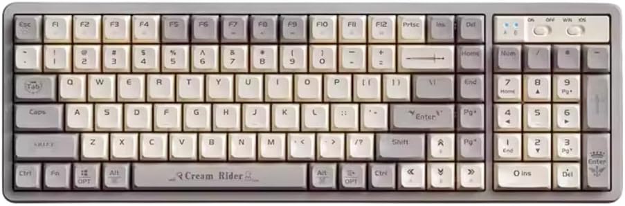 GK102 Wired Mechanical Keyboard,Hotswap Linear Switch Keyboard RGB Backlits MDA Profile Keycap Gaming Keyboard for Mac/Win System Compact Mechanical Keyboard (Creamy Rider 102 Keys)