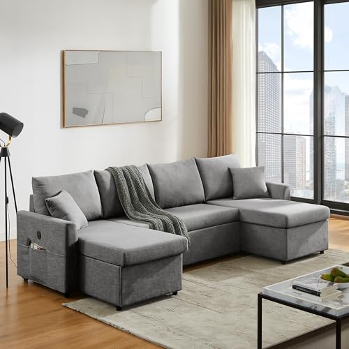 Odika SF-U-DG-051224 Shaped Convertible Sleeper Sofa Bed cover