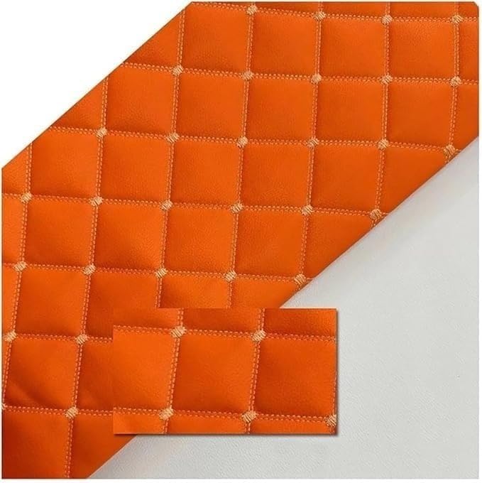 Tela De Piel Sintética, Suave E Impermeable, Ideal For Sofás, Bolsos, Sillas, Asientos Coches, Barcos Y Tapicería For Manualidades(Orange,1.6x1m)
